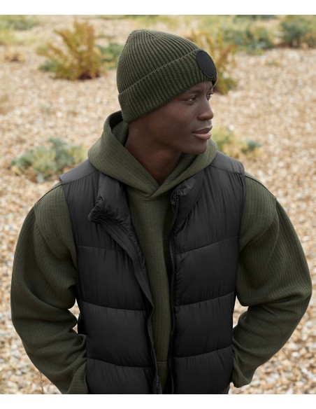 BEE-B332R-Circular Fashion Patch Beanie