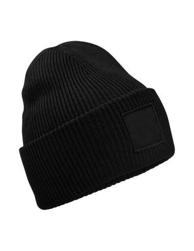 BEE-B336R-Deep Cuffed Tonal Patch Beanie