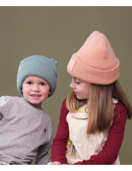 BEE-B340A-Organic Baby Bear Beanie