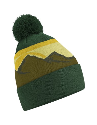 BEE-B395R-Mountain Peaks Pom Pom Beanie