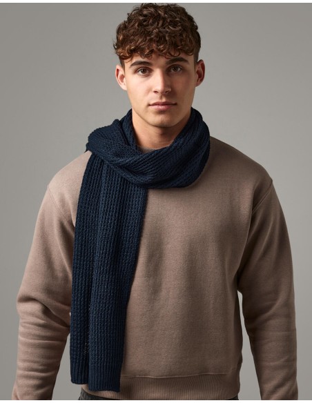 BEE-B424-Classic Waffle Knit Scarf