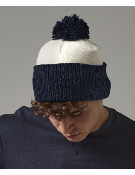 BEE-B451-Snowstar® Two-Tone Beanie