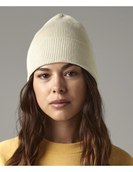 BEE-B51N-Organic Cotton Fine Knit Beanie
