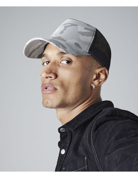BEE-B694-Camo Snapback Trucker