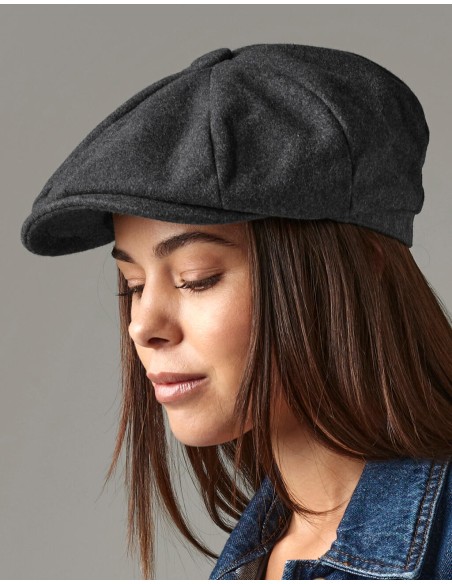BEE-B629-Melton Wool Baker Boy Cap