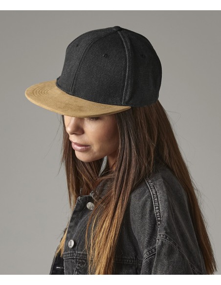BEE-B668-Suede Peak Snapback
