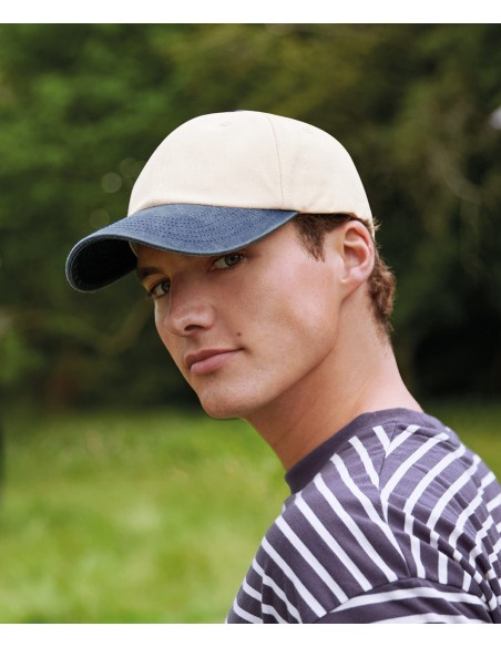 BEE-B673-Contrast Peak Low Profile Vintage Cap