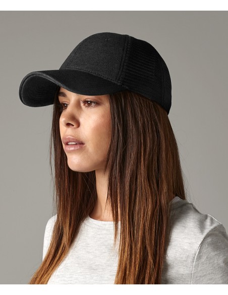 BEE-B678-Jersey Athleisure Trucker Cap