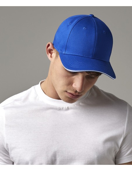BEE-B820C-EarthAware® Classic Organic Cotton 6 Panel Cap - Sandwich Peak