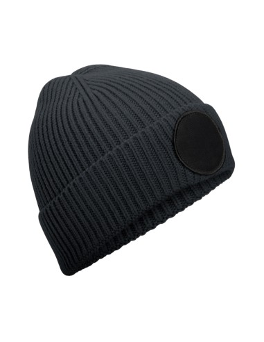 BEE-B332R-Circular Fashion Patch Beanie