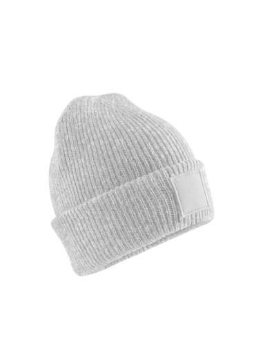 BEE-B336B-Kids Deep Cuffed Tonal Patch Beanie