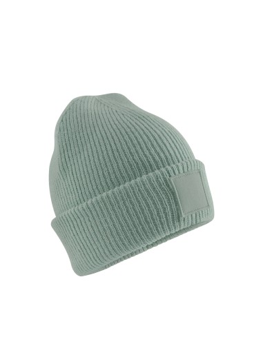 BEE-B336B-Kids Deep Cuffed Tonal Patch Beanie