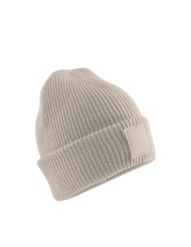 BEE-B336B-Kids Deep Cuffed Tonal Patch Beanie