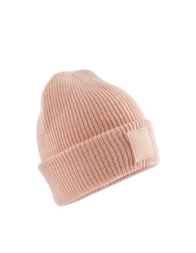 BEE-B336B-Kids Deep Cuffed Tonal Patch Beanie