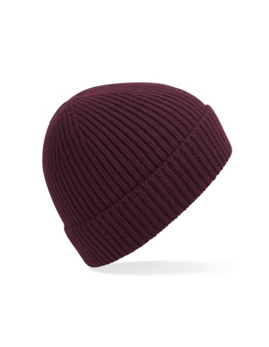 BEE-B380-Engineered Knit Ribbed Beanie