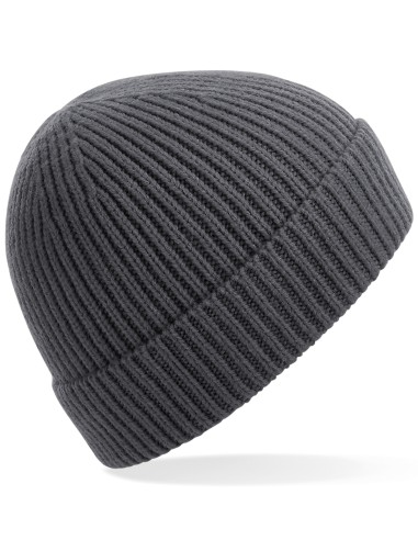 BEE-B380-Engineered Knit Ribbed Beanie