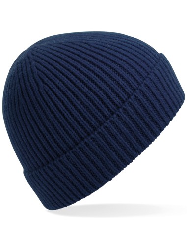 BEE-B380-Engineered Knit Ribbed Beanie