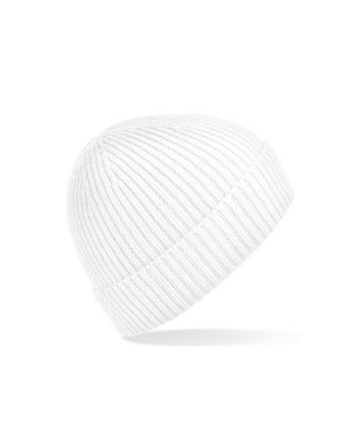 BEE-B380-Engineered Knit Ribbed Beanie