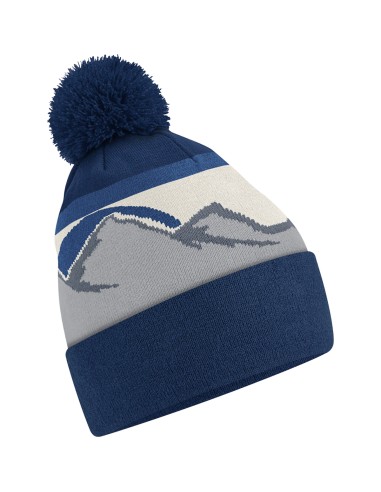 BEE-B395R-Mountain Peaks Pom Pom Beanie