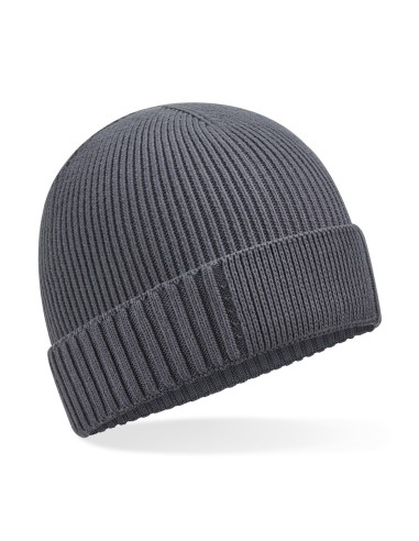 BEE-B438N-Organic Cotton Engineered Patch Beanie