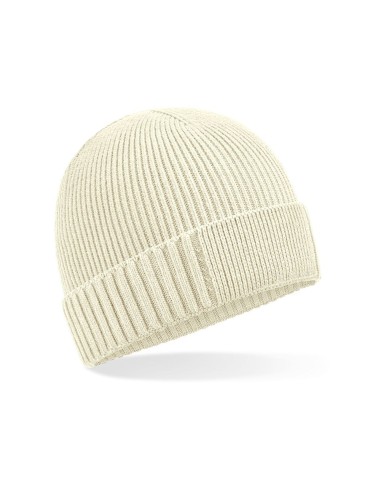 BEE-B438N-Organic Cotton Engineered Patch Beanie