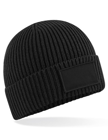 BEE-B442R-Fashion Patch Beanie