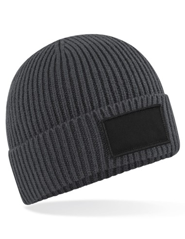 BEE-B442R-Fashion Patch Beanie