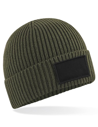 BEE-B442R-Fashion Patch Beanie