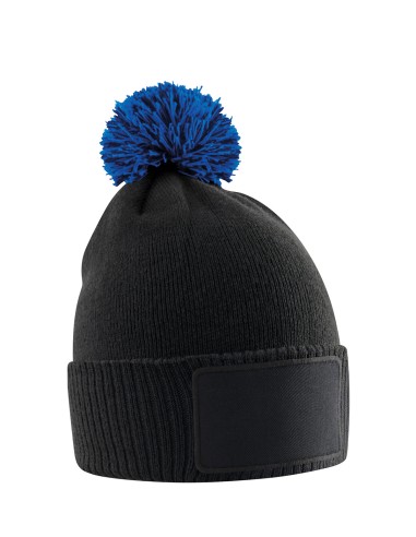 BEE-B443B-Kids Snowstar Patch Beanie