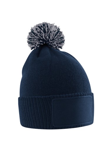BEE-B443B-Kids Snowstar Patch Beanie