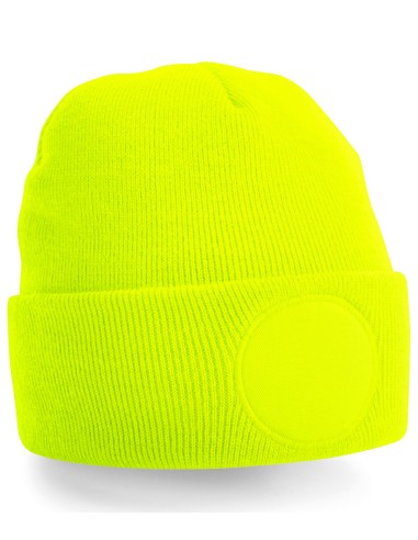 BEE-B446-Circular Patch Beanie