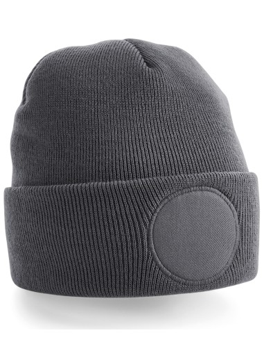 BEE-B446-Circular Patch Beanie