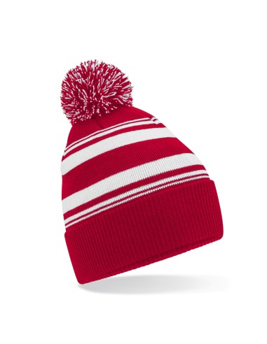 BEE-B473R-Striped Fan Beanie
