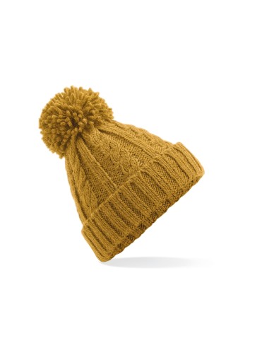BEE-B480-Cable Knit Melange Beanie