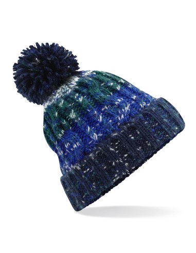 BEE-B486-Corkscrew Pom Pom Beanie