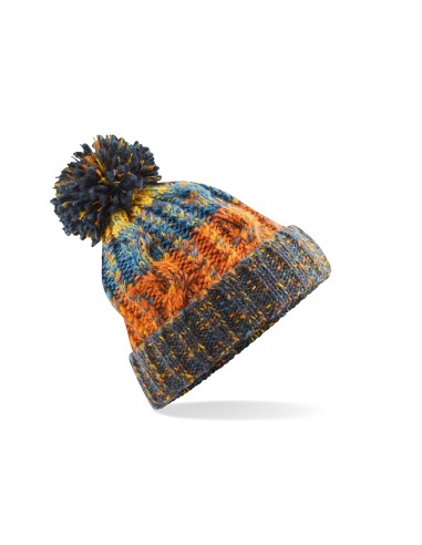 BEE-B486-Corkscrew Pom Pom Beanie