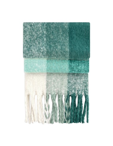 BEE-B494R-Fluffy Check Scarf