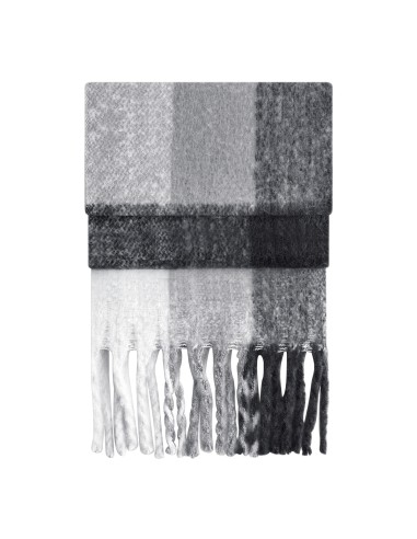 BEE-B494R-Fluffy Check Scarf