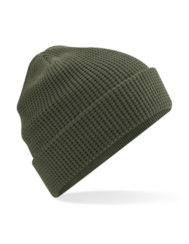BEE-B52N-Organic Cotton Waffle Beanie