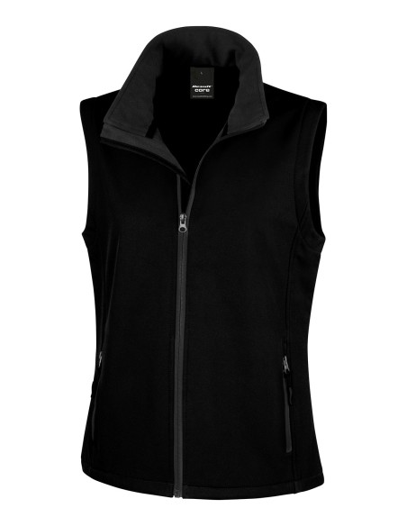R-R232F-Womens Printable Softshell Bodywarmer with Recycled Fleece Inner
