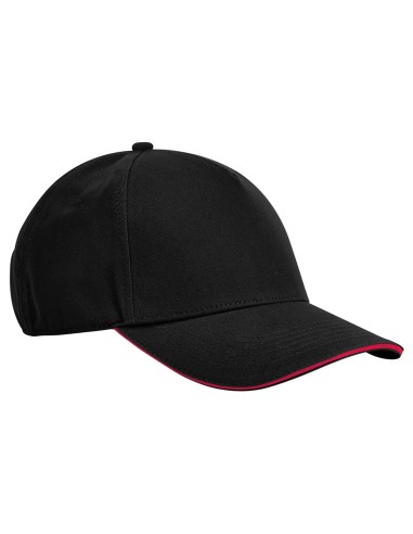 BEE-B825C-EarthAware® Classic Organic Cotton 5 Panel Cap - Sandwich Peak