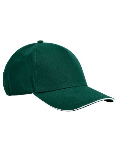 BEE-B825C-EarthAware® Classic Organic Cotton 5 Panel Cap - Sandwich Peak