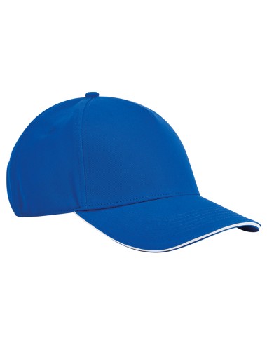 BEE-B825C-EarthAware® Classic Organic Cotton 5 Panel Cap - Sandwich Peak
