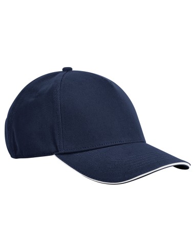 BEE-B825C-EarthAware® Classic Organic Cotton 5 Panel Cap - Sandwich Peak