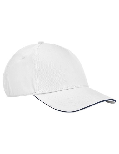 BEE-B825C-EarthAware® Classic Organic Cotton 5 Panel Cap - Sandwich Peak
