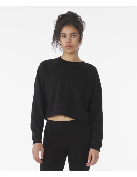 BEL-7505-Sweat-shirt col rond femme avec manches raglan