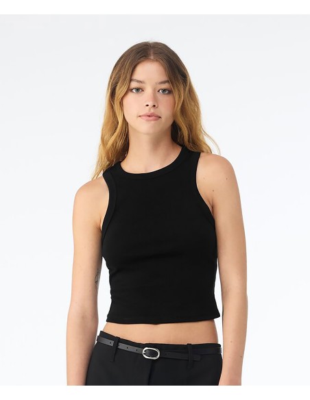 BEL-1019-Womens Micro Rib Racer Tank