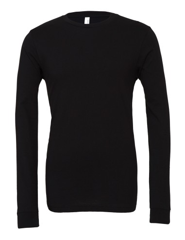BEL-3501-T-shirt unisexe en jersey col rond manches longues
