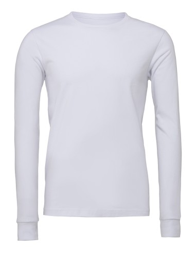 BEL-3501-T-shirt unisexe en jersey col rond manches longues