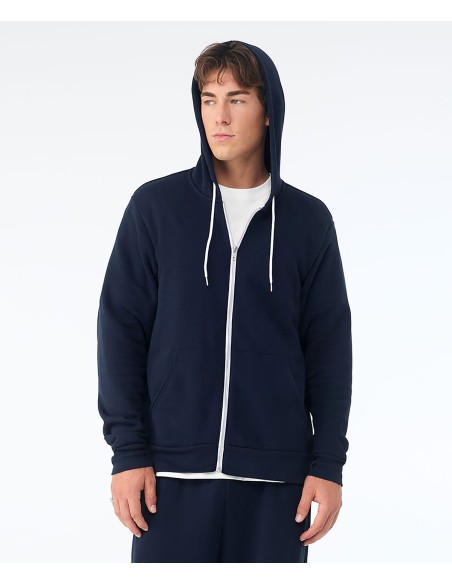 BEL-3739-Sweat-shirt à capuche zippé unisexe